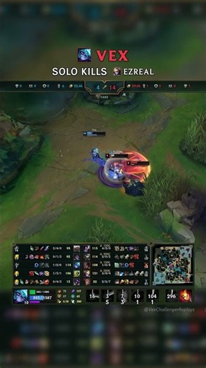 Vex SOLO KILLS Ezreal | VN Master Patch 26.18 #shorts
