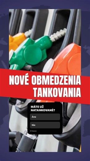 DRSNÉ OPATRENIA: Vláda chystá limity na tankovanie! Budú sa zatvárať pumpy? #Slovensko #ropa #kriza