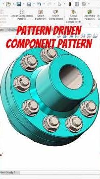 Solidworks assembly tips... Pattern Driven Component Pattern 😃 #shorts #ytshorts #solidworks