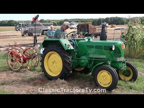 John Deere Lanz Bulldg Digging Potatoes with Lanz Potato Digger