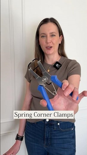 Spring corner clamps, perfect for assembling picture frame molding and door trim prior to install!