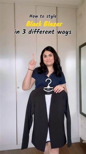 How to Style a Black Blazer (3 Ways) 👀 #shorts #outfitideas #blazer #fashion