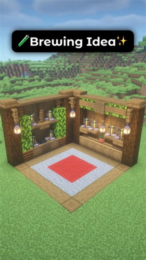 Simple Aesthetic Cozy Brewing Area Design Idea In Minecraft! 🧪✨