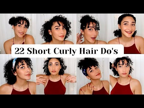 22 Short Curly Hair -Do's (with and without Bangs) Curly HairStyle Tutorial any curly girl can do.