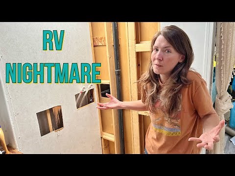 Fixing A Water Leak in Our RV Shower // RV Leak Repair RV Shower Leak RV Shower Pan // CTW 177