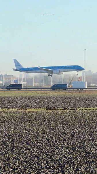 EMBRAER E195 KLM FROM LONDON TO AMSTERDAM LANDING SCHIPHOL AIRPORT PHNXV #automobile #aviation
