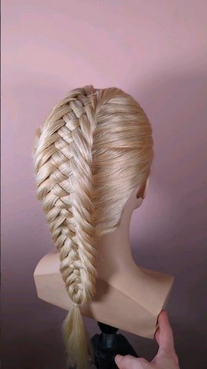 Dutch woven fishtail #braid #hairtutorial