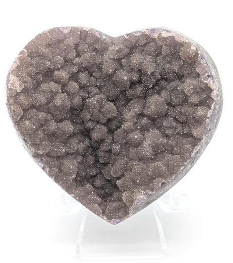 Druzy Amethyst Heart Geode Includes a Acrylic Stand| Approximately 2.39"high X 2.60"wide - Etsy