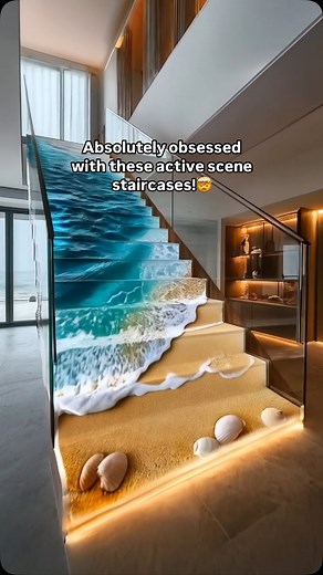 Inspiring Designs on Instagram: "These epoxy active scene staircases are absolutely mesmerizing! 😱😱 #epoxyart #epoxy #interiordesign #tiktokmademebuyit"