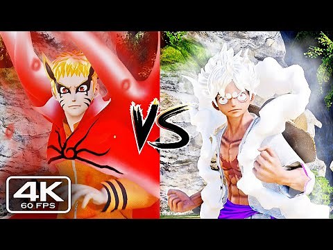 Naruto Baryon Mode VS Luffy Gear 5 Gameplay - Jump force (4K 60fps)