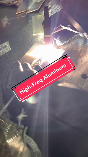 Just a little bit of that high-freq cleaning action on a Miller Syncrowave 250! 5052 Aluminum @InterTest.Inc @Blue Demon Welding @Miller Welders Official #weldertok #weldersofitktok #womenofwelding #tigwelding #tigtok #aluminumtig #weldingteacher