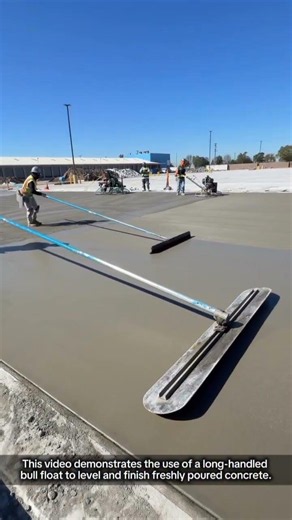 Concrete Surface Finishing with a Bull Float !! #innovation #construction