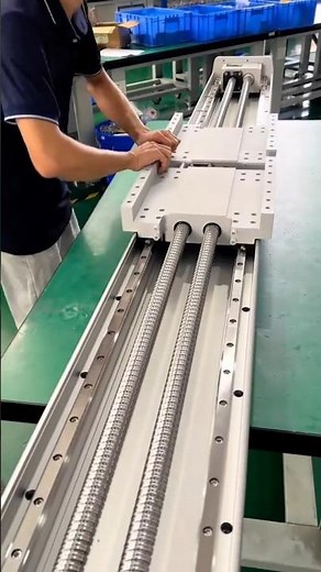 dual slider ball screw linear servo actuator #linearmotion #linearactuator #automation #factory