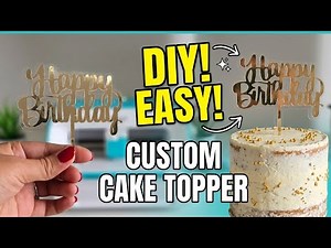 DIY Custom Cake Topper with Cricut Joy! 🎂 by Creativepiu