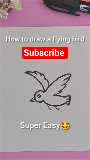 How to draw Bird #art #tutorial #birds #easydrawing #howtodraw