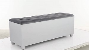 Litton Lane Gray Mirrored 3 Drawer Bench with Upholstered Seat 18 in. X 47 in. X 16 in. 042237