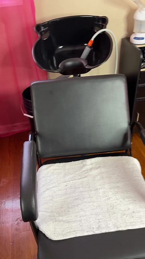 Home Salon Shampoo Setup with Portable Wash Bowl