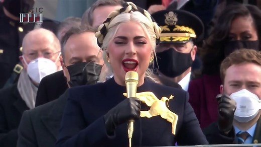 9.4M views · 299K reactions | Lady Gaga’s stunning National Anthem at the Biden inauguration.  | Classic FM | Facebook