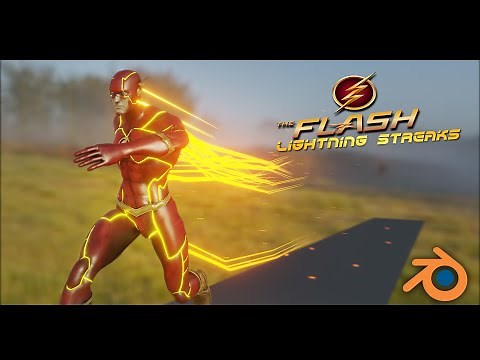 The Flash lightning trails tutorial(Blender).