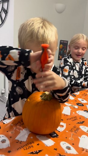 Today we carved pumpkins 🎃 which one is your favourite? | The Hudson Family