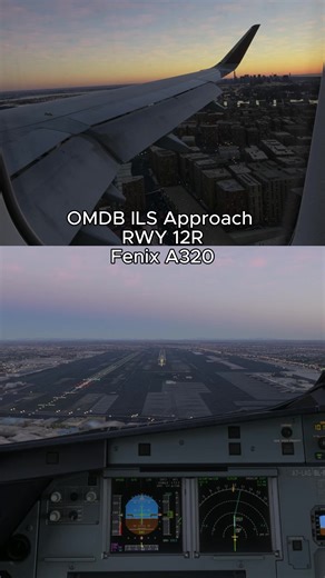 VERY hard landing😭(-416 fpm) im getting used to the stick tho #aviation #msfs #a320 #fyp #dubai #landing #hardlanding #FenixA320 #sunset #xyzbca