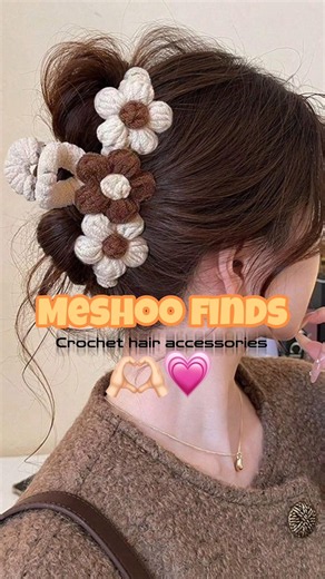 meshoo finds cutest crochet hair accessories in affordable price🌷🌸