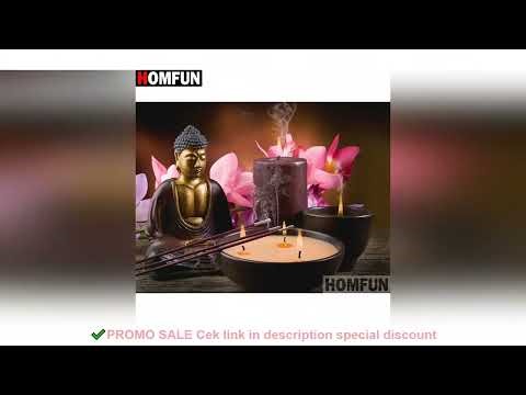 HOMFUN 5D DIY Diamond Embroidery Full Display "Buddha candle" Diamond Painting Square/Round Rhinesto