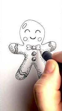 How to Draw a Gingerbread Man | Easy Christmas Drawing #GorArts