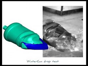 SIMULIA Abaqus - Water Can Drop Test