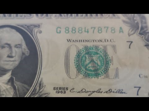$1 Series Year 1963 Federal Reserve Note