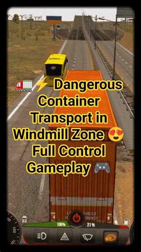 🚛💨 Heavy Container Truck Loading Challenge! 😱 Windmill Area Drivin #Shorts#truckgame #trucksimulator