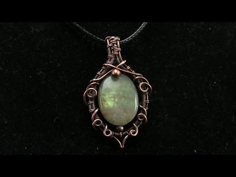 Wire Wrapped Elven Gemstone Bead Pendant Tutorial