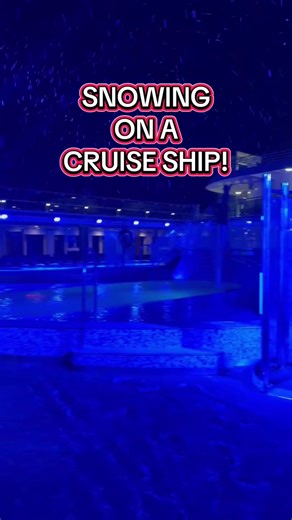 The last thing you’d expect on a cruise is having to trek through snow to get to the pool! This was as a recent cruise left Baltimore bound for the Bahamas. (Video from Amy Stoneroad) #snow #cruise #winter #cold #weather