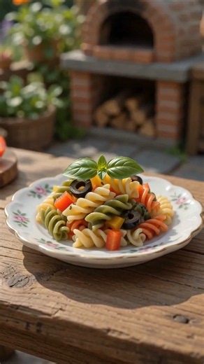 🇮🇳 Tricolor Pasta Salad 🟠⚪🟢 | 15 August Independence Day Special | Easy Tiranga Recipe #shorts