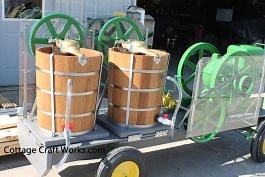 Wagon Mounted Hit & Miss Double Ice Cream Freezers