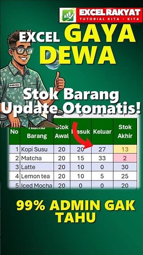 Cara Membuat Data Inventory Otomatis di Excel😱