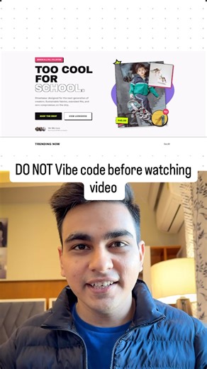 Parikshit Pruthi on Instagram: "How to vibe code correctly and always get fantastic website and landing pages for FREE [AI, Vibe Coding, ChatGPT, Gemini, Code, Developer]"