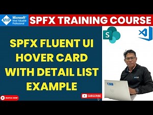 SPFx Fluent UI Hover Card with Detail List Example | How to Use Fluent UI HoverCard in SPFX Webpart