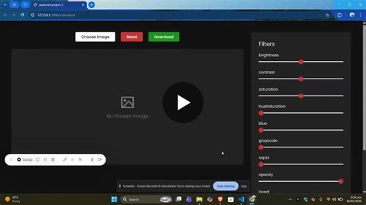 Image Editor (JavaScript Canvas API) A fully frontend browser-based image editor that allows users to upload images, apply real-time adjustable filters, use preset effects (like Drama, Warm… | Muhammad Hasnain | 13 comments