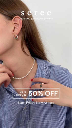 Black Friday is here. Save up to 50% on jade and gemstone necklaces. Shop now and claim your free gift before it’s gone. | seree
