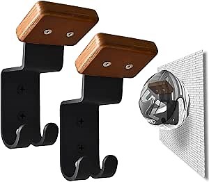 Motorcycle Helmet Rack, Heavy Duty Helmet Holder on Wall for Motorcycles Keys Gloves (2)