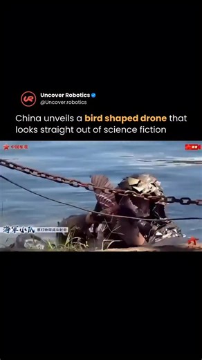 AI & Robotics on Instagram: "China has revealed a bird-shaped unmanned aerial vehicle designed to closely mimic the size, flight pattern, and appearance of real birds, making it difficult to distinguish from wildlife during normal flight. The drone uses flapping wings instead of rotors, with lightweight composite materials and electric propulsion integrated into the body, allowing it to glide, turn, and perch in ways similar to a real bird. 📡 Follow @uncover.robotics for more behind-the-scenes
