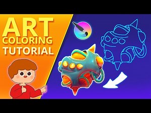 Coloring artwork tutorial - Krita