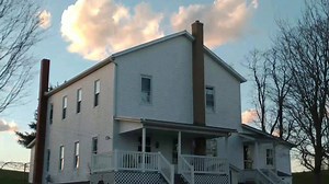 Yesterday, an Amish home be beneath blue skies and puffy white clouds. Beautiful days are here. . | Ohio Amish Country