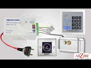 Access Control System with Electronic door lock, card reader and security Exit No Touch button ,