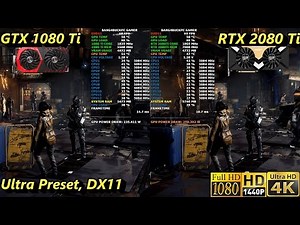 GTX 1080 Ti VS RTX 2080 Ti 1080p, 1440P, 4K Benchmarks | i7 8700K 5.1GHz