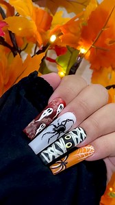 4 different Halloween nail designs inspo! #nailinspo #nails #halloween #halloweennails #fypシ | Nailsslayedbyval