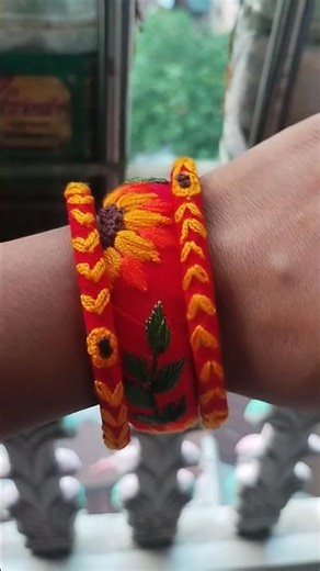 Beautiful hand embroidery bangles design lll Diy Handmade bangles