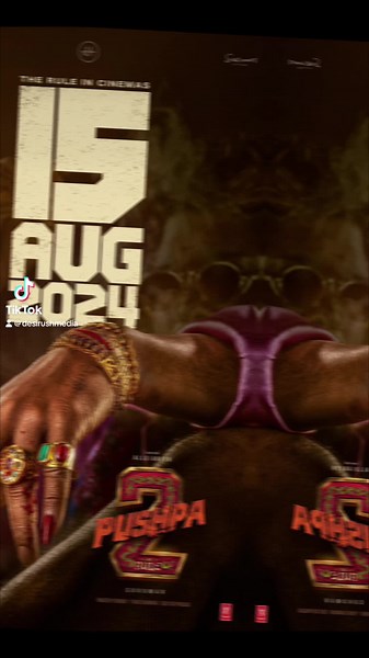 ‘PUSHPA 2’ is set to hit theaters on Aug 2024, as confirmed by Team #Pushpa2. Get ready for an epic cinematic experience on August 15, 2024, featuring #AlluArjun, #RashmikaMandanna, directed by #Sukumar, and produced by #MythriMovieMakers. #Pushpa2ReleaseDate #MoviePoster #DesiRush #fypシ #fyp #fypシ゚viral www.DesiRush.com