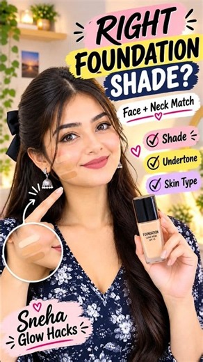 How To Choose Perfect FOUNDATION Shade? Easy MakeUp Hack #shorts